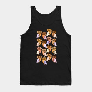 Cute Colorful Athenian Owl Pattern Tank Top